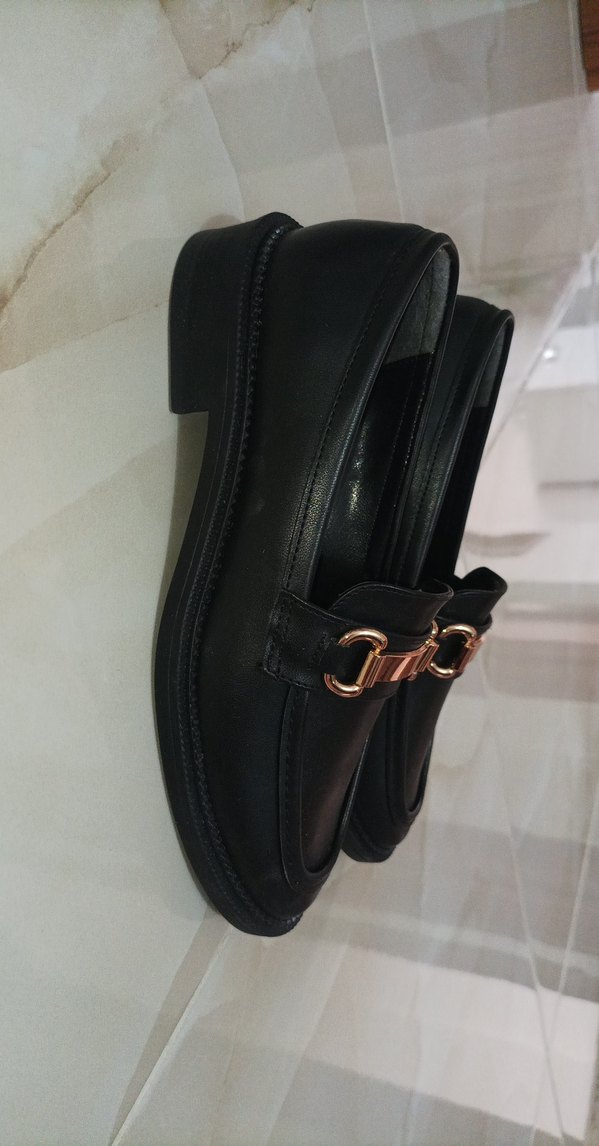 Siyah Tokalı Klasik Günlük Ayakkabı makosen - Görsel 2