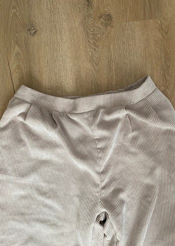 Bej Kadın Kadife Rahat Kesim Pantolon - Görsel 2