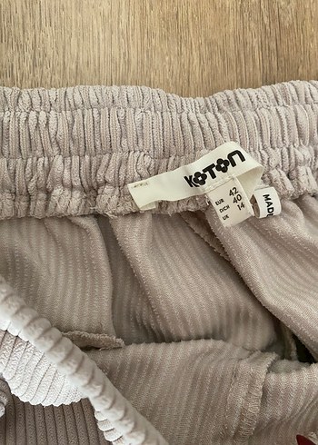 Bej Kadın Kadife Rahat Kesim Pantolon - Görsel 3