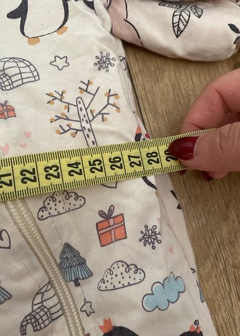 Pamuklu Baskılı Bebek Uyku Tulumu - Görsel 2