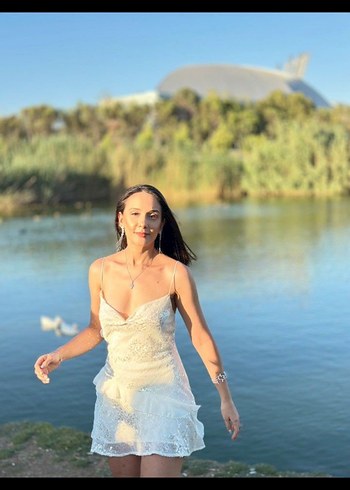 Zara Beyaz pullu mini Elbise - Görsel 4