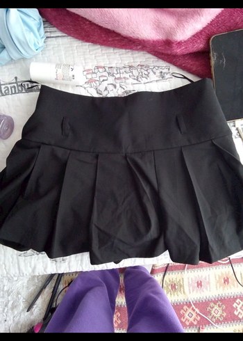 Zara Siyah Pilili Mini Etek - Görsel 4