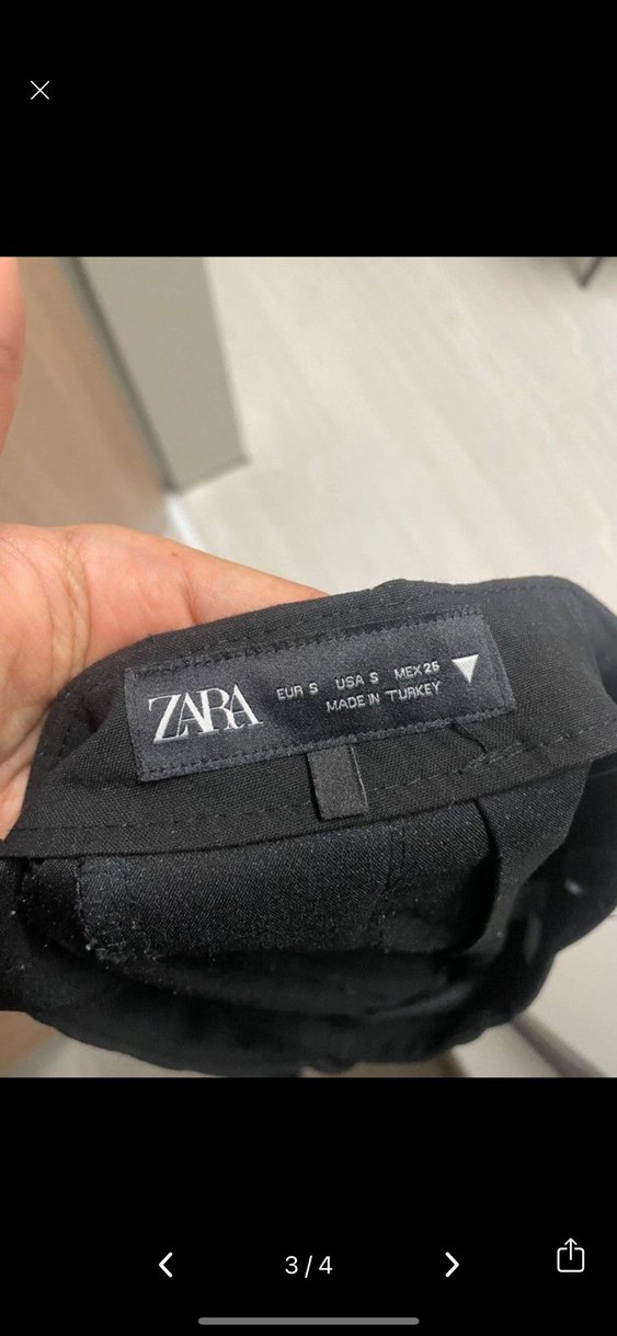 Zara Siyah Pilili Mini Etek - Görsel 3