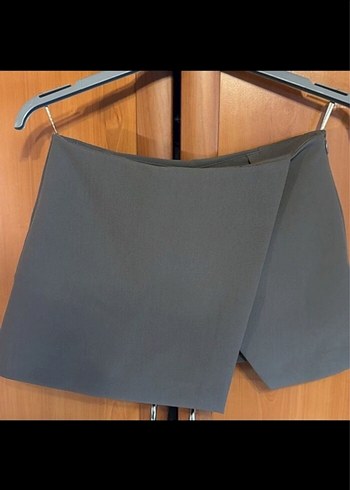 Stara  gri asimetrik Mini Etek - Görsel 2