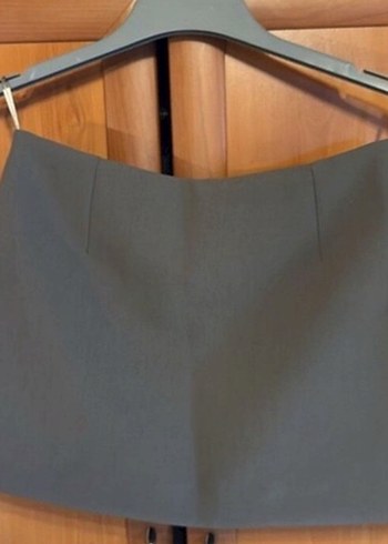 Zara gri asimetrik şort etek - Görsel 4