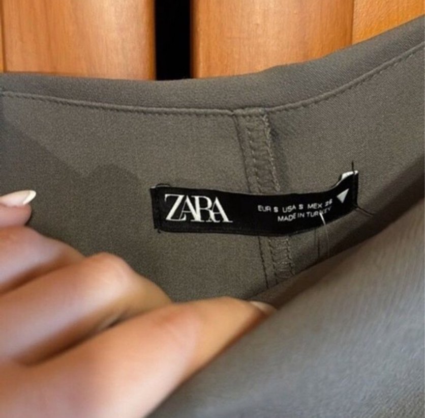 Zara gri asimetrik şort etek - Görsel 3