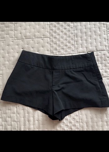 Zara Siyah kumaş  Mini Şort - Görsel 2