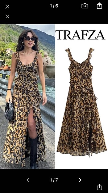 Zara leopar elbise