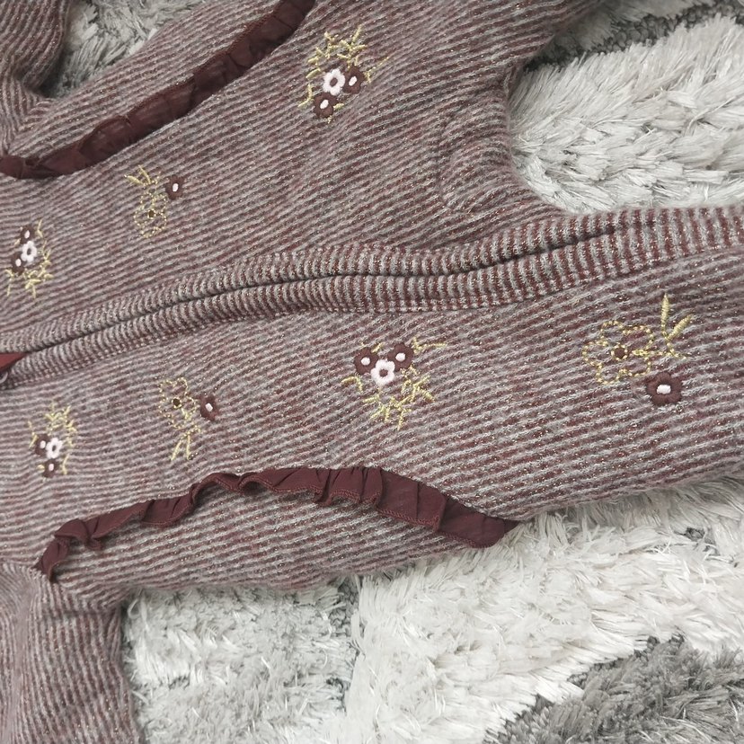 Kız Bebek Kapüşonlu Nakışlı Tulum - Görsel 3