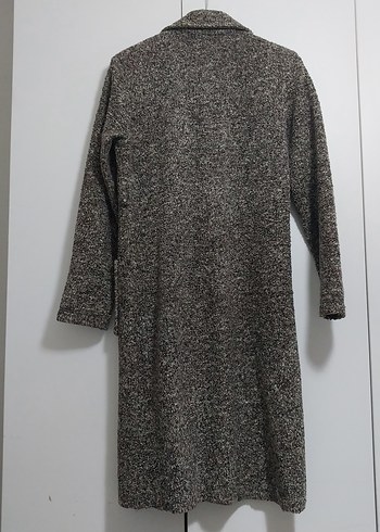 Düğmeli Uzun Kadın Yün hırka  kaban - Görsel 4