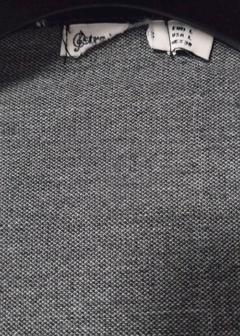 Kadın Gri Ekose Düğmeli Midi Kaban ceket hırka - Görsel 2