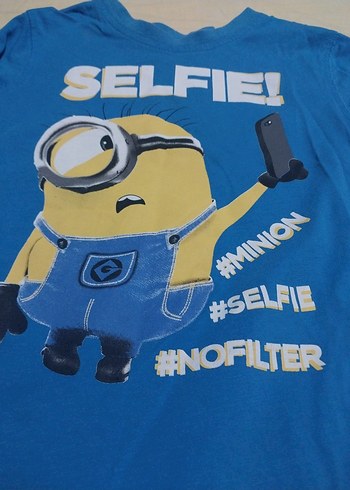 Mavi Minion Baskılı Uzun Kollu Erkek Sweatshirt - Görsel 2