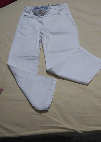 Beyaz Erkek Çocuk Denim Pantolon - Görsel 4