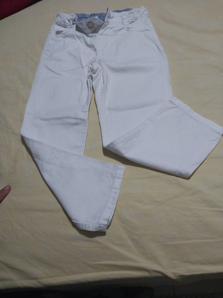 Beyaz Erkek Çocuk Denim Pantolon - Görsel 4