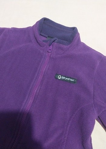 Mor Fermuarlı kız Çocuk Polar Ceket - Görsel 2