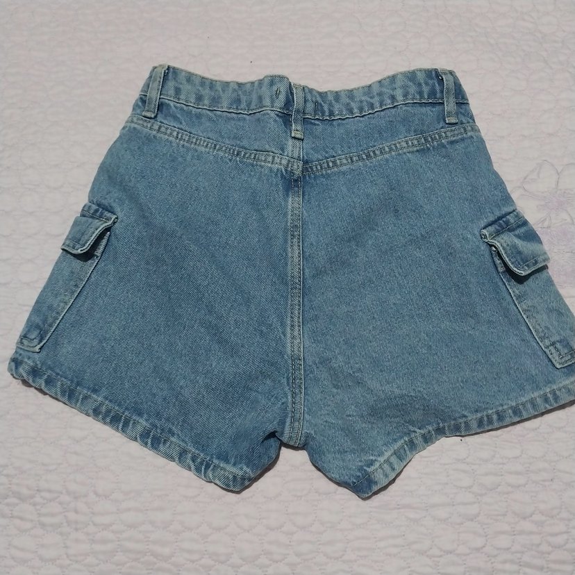 Mavi Düğmeli Kadın Denim Mini Şort - Görsel 5