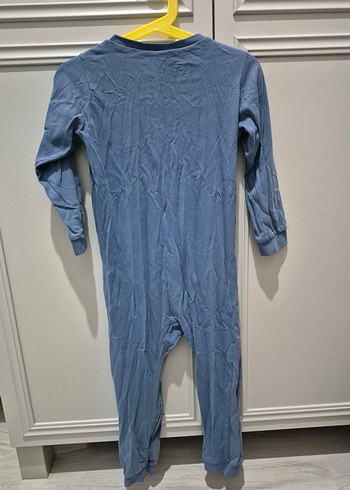 Mavi Denim Fermuarlı Bebek Tulumu - Görsel 2