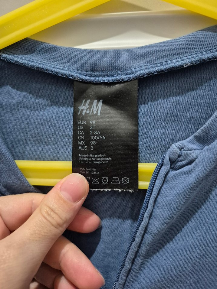 Mavi Denim Fermuarlı Bebek Tulumu - Görsel 3