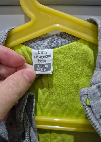 Gri Bebek Tulum, Neon yeşil Astarlı - Görsel 2