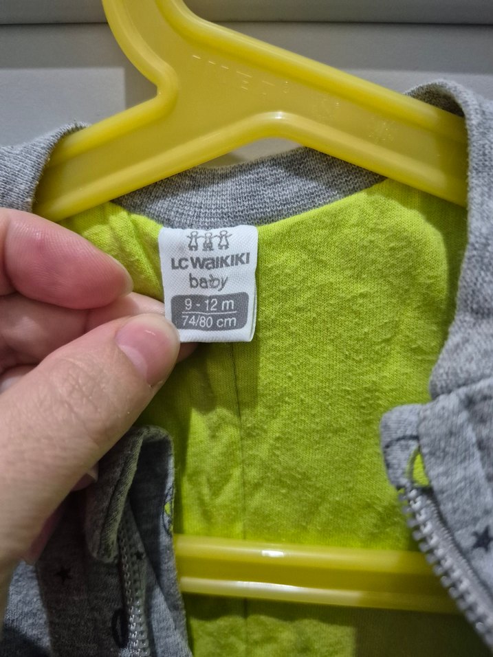 Gri Bebek Tulum, Neon yeşil Astarlı - Görsel 2