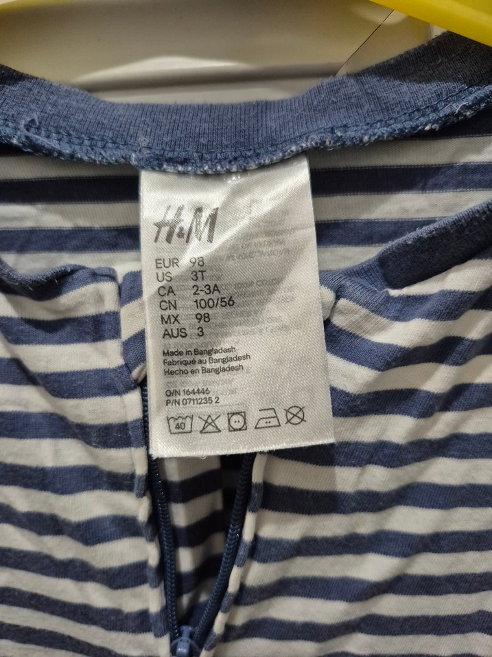 Çizgili Uzun Kollu Bebek Tulum - Görsel 2