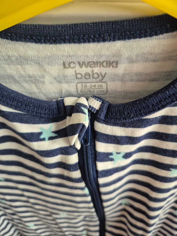 Uzun Kollu Çizgili Bebek Tulum - Görsel 2