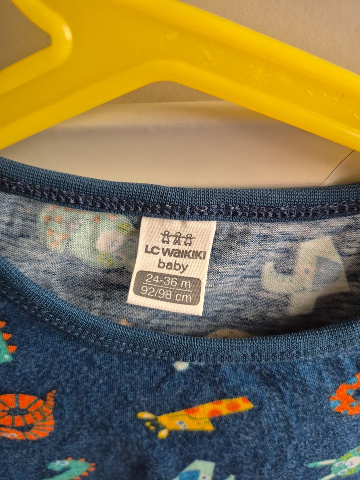 Renkli Baskılı erkek Çocuk Kot Tişört - Görsel 2