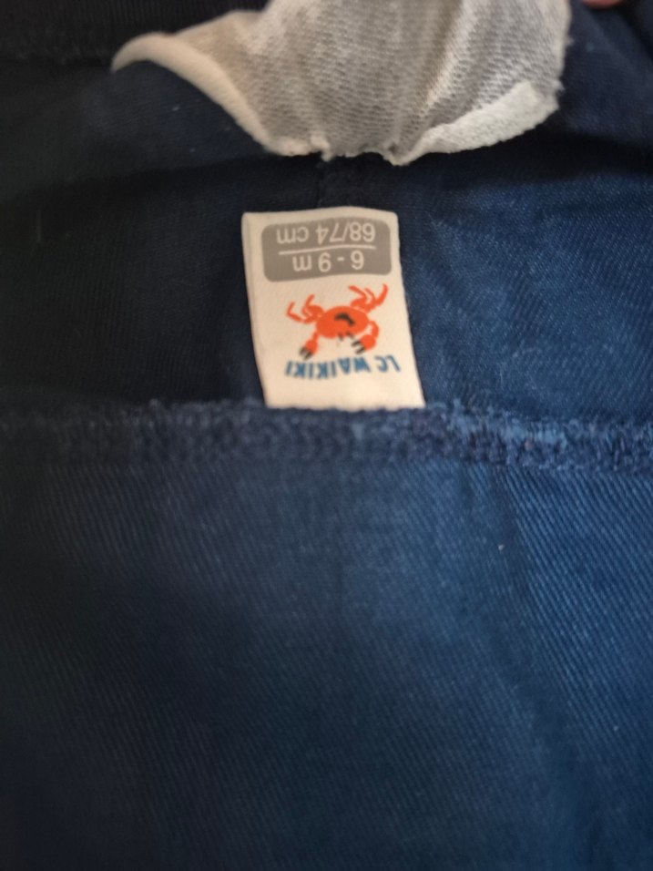 Lacivert Erkek Çocuk Kot Salopet - Görsel 2