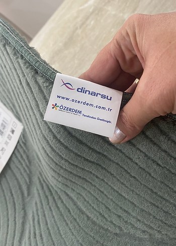 Diğer Dinarsu Yeşil Dalga Desenli Banyo Paspas takımı