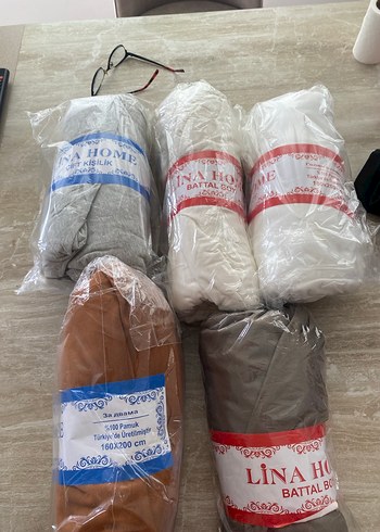 Beden LiNAHO çift kişilik kahverengi lastikli çarşaf