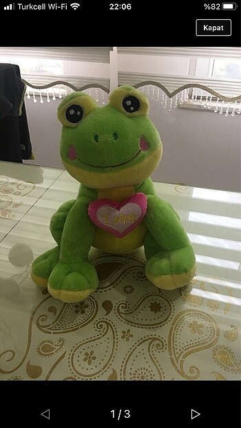Peluş kurbağa 40 cm