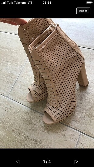 39 Beden siyah Renk Şık bootie-2adet