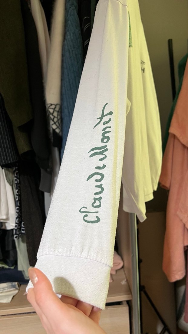 Uzun Kollu Erkek Beyaz Baskılı Tişört - Görsel 3