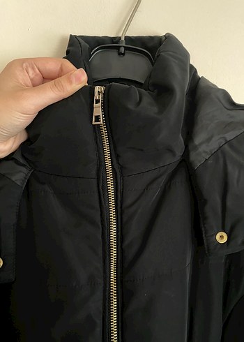 s Beden h&m Siyah Fermuarlı Kadın mont