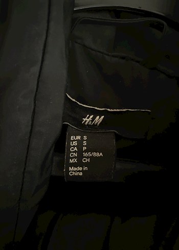 H&M h&m Siyah Fermuarlı Kadın mont