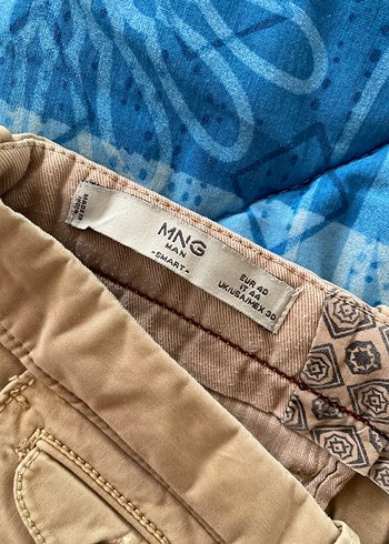 Mango Erkek Bej Kemerli Pamuk Pantolon