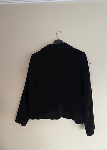 Zara Siyah Süet Kadın Düğmeli Blazer Ceket