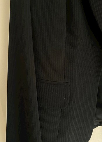 46 Beden siyah Renk Siyah Düğmeli Kadın Blazer Ceket
