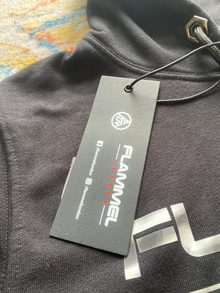 FLAMMEL london Siyah Kapüşonlu Erkek Sweatshirt - Görsel 5