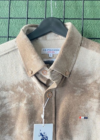 U.S. Pollo Assn Erkek Uzun Kollu Batik Desenli Gömlek - Görsel 2