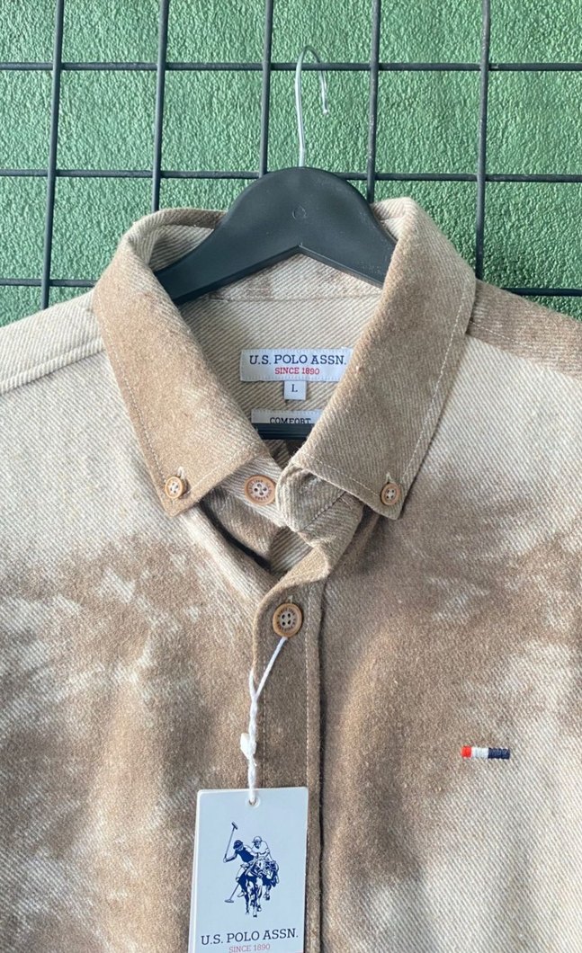 U.S. Pollo Assn Erkek Uzun Kollu Batik Desenli Gömlek - Görsel 2