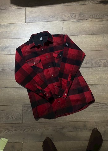 helly hansen Kırmızı Ekose Düğmeli Erkek Gömlek - Görsel 4