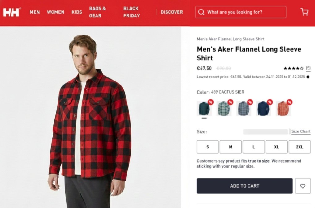 helly hansen Kırmızı Ekose Düğmeli Erkek Gömlek - Görsel 2