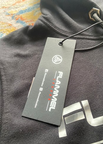 flammel london marka Siyah Kapüşonlu Erkek Sweatshirt FLAMMEL - Görsel 5