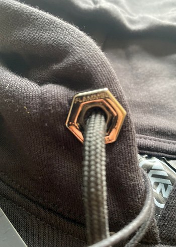 flammel london marka Siyah Kapüşonlu Erkek Sweatshirt FLAMMEL - Görsel 6