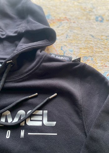 flammel london marka Siyah Kapüşonlu Erkek Sweatshirt FLAMMEL - Görsel 3
