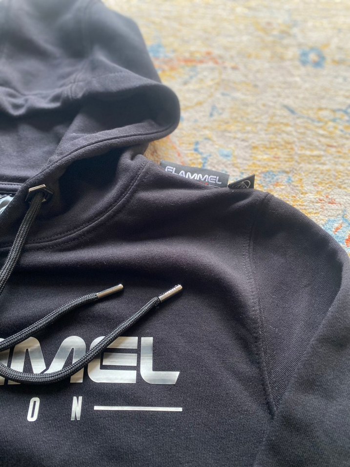 flammel london marka Siyah Kapüşonlu Erkek Sweatshirt FLAMMEL - Görsel 3