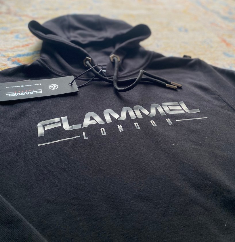 flammel london marka Siyah Kapüşonlu Erkek Sweatshirt FLAMMEL - Görsel 4