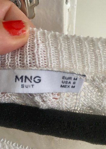 Mango Beyaz Örgü Bohem Kadın Kazak