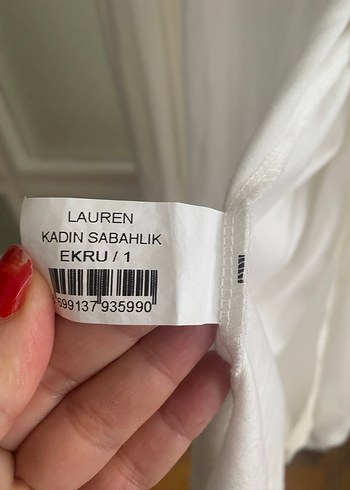 Kadın Beyaz Midi Boy Salaş Sabahlık - Görsel 5